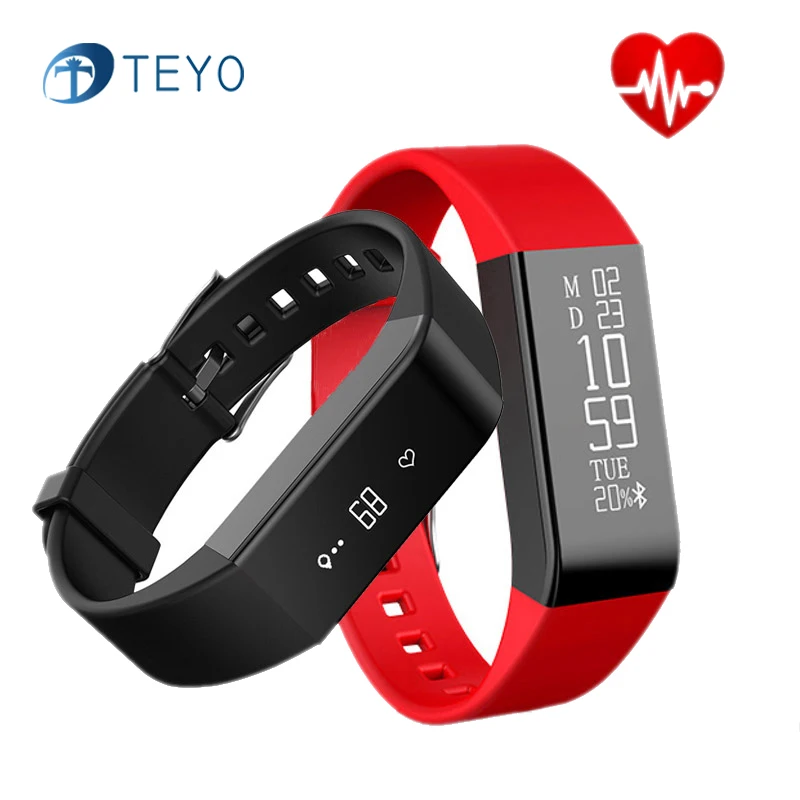 

Tryo Smart Bracelet A6 Heart Rate Sleep Monitor Waterproof Message Notification Pedometor Wristband Braselet for Android and iOS