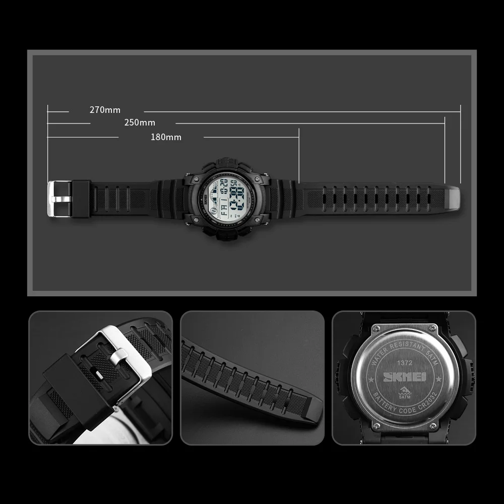 SKMEI новые мужские спортивные часы мужские 50 м водонепроницаемый хронограф светодиодный цифровые часы мужские наручные часы Relogio Masculino