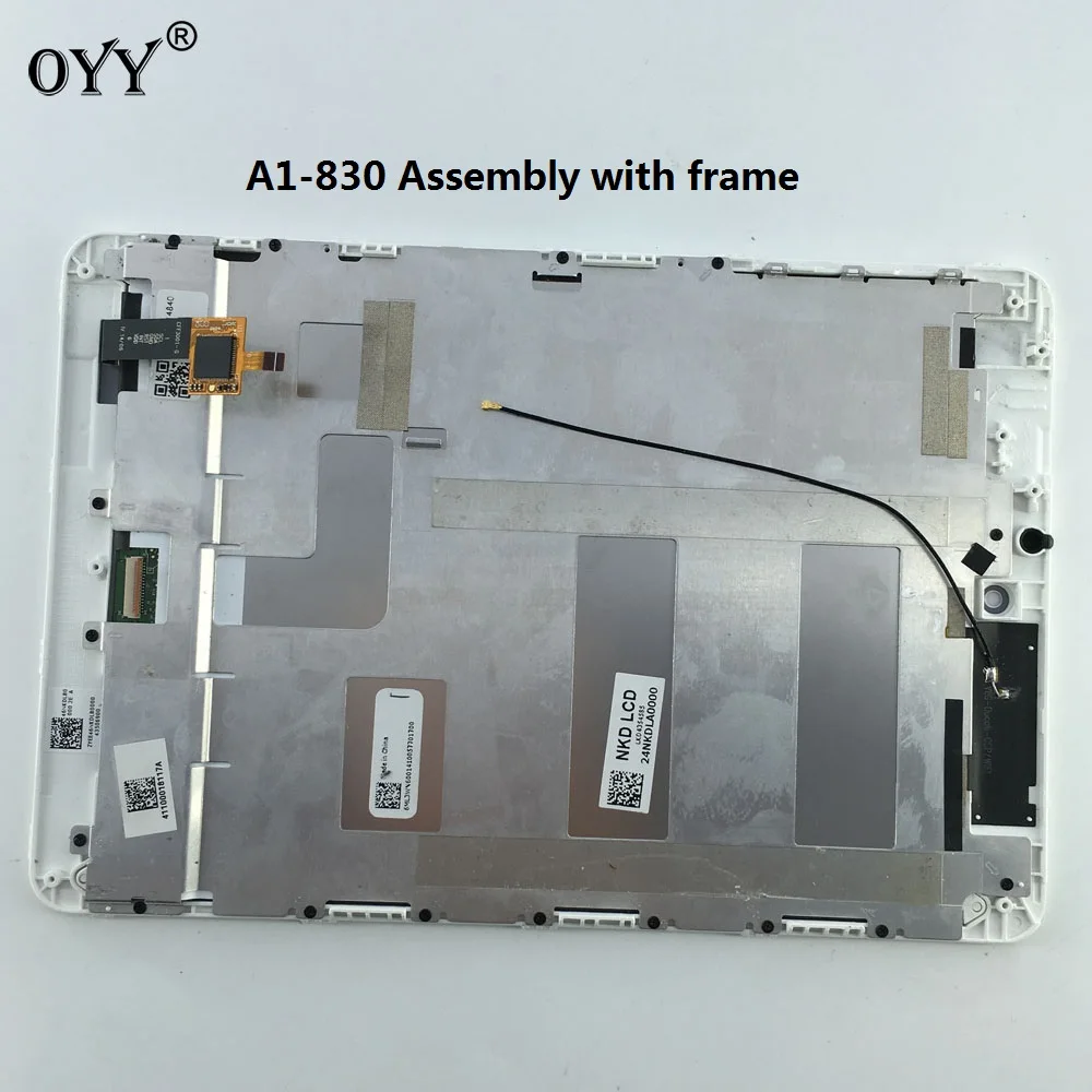used parts LCD Display Panel Screen Monitor Touch Screen Digitizer Glass Assembly with frame for Acer Iconia A1-830 A1 830 White