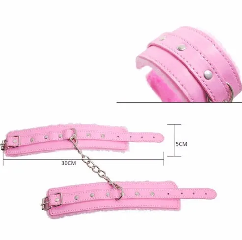 KU S+ Fetish Sex Toys BDSM Bondage Restraints Set Kit Ball Gag Cuff Whip Collar 7 pcs 8