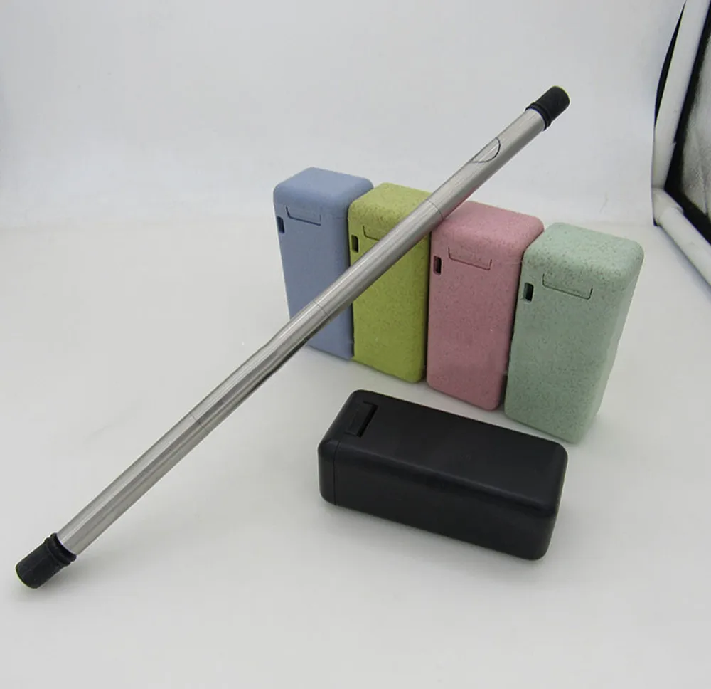 

Foldable Drinking Straw Collapsible Reusable Straw With Keychain Hole Travel Outdoor Household Home Kitchen Bar Accessories
