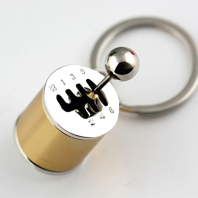 

Car Key Chain Removable Transmission Gear Shift Gearshift Knob Gearbox Keychain Keyring Six Speed