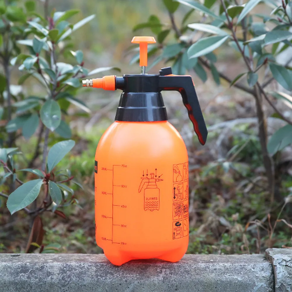 Garden 2L Pneumatic Automatic Sprayer Orange Bottle Watering Pot Garden Sprinkler irrigation Sprinkler z0620#30