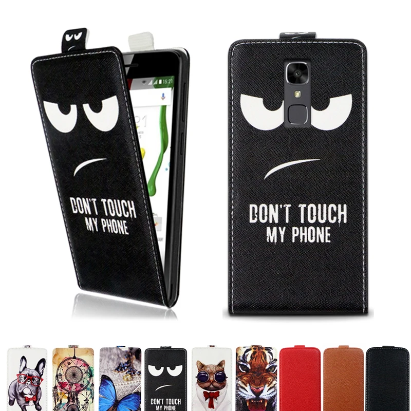 

Printed Cool Cartoon Butterfly Tiger Owl Flip Up and Down Leather Case Cover for Jinga Touch 4G