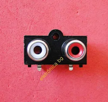 

300pcs Audio Video Jack 2 Hole RCA Female Connecctors Lotus Socket