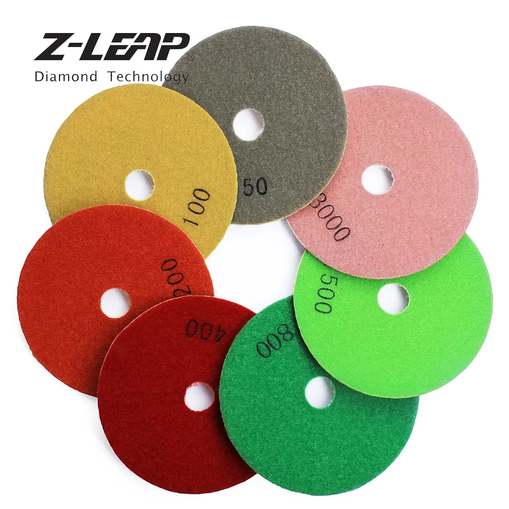 Details about   7pcs White Industrial Diamond Polishing Disc 4 Inches Wet For Marble Polish Pads 