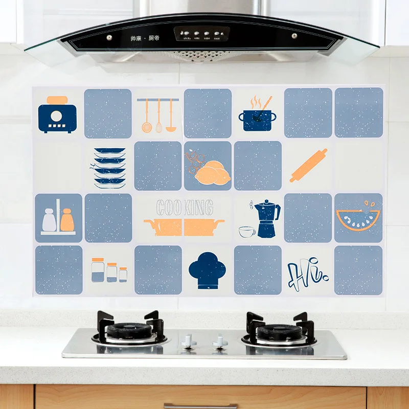 

Kitchen oil-proof sticker Waterproof cooktop with waterproof and oilproof Tile wall sticker countertop self-adhesive