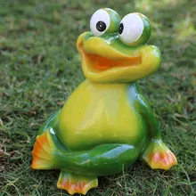 Смола лягушка супер милый сад украшения открытый садовые статуэтки