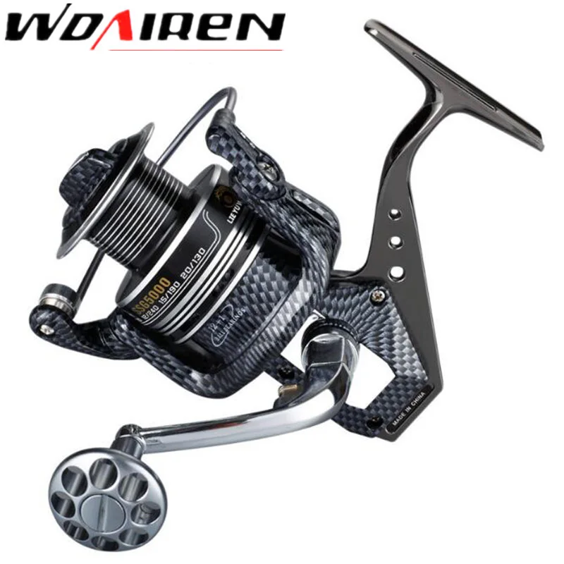 

1000-7000 Saltwater Spinning Reel Larger Aluminum Spool 9.5KG Drag Boat Fishing Reel with 12 Ball Bearings 5.2:1 Gear Ratio