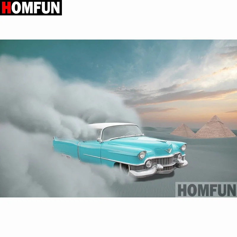 

HOMFUN Full Square/Round Drill 5D DIY Diamond Painting "Car scenery" Embroidery Cross Stitch 5D Home Decor A15919