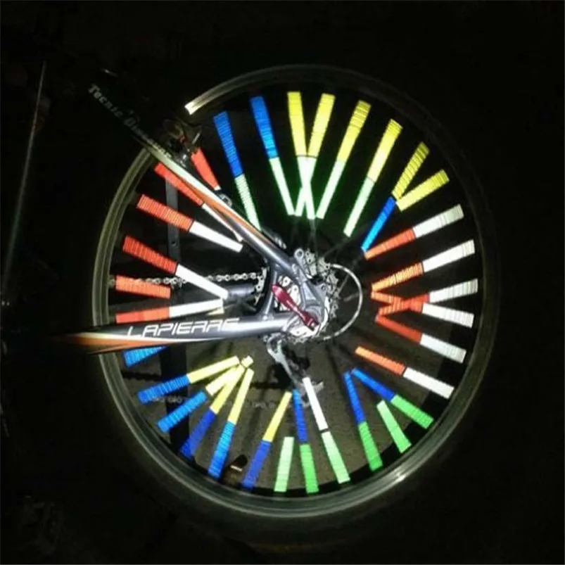 12pcs Bicycle Wheel Spoke Reflector Reflective Strip Clip Tube (9)