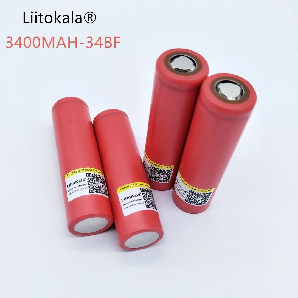 2018 4 шт./лот NCR18650BF Liitokala 3 6 В 3400 мАч Оригинальная 18650 аккумуляторная батарея