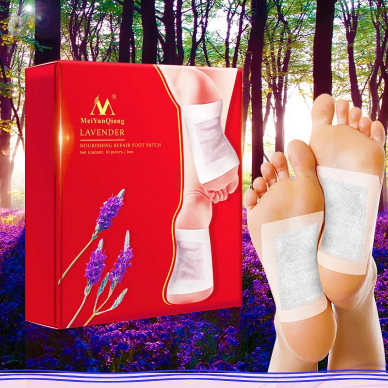 MeiYanQiong 10 шт. маска для ног питательная восстанавливающая пластырь для ног Лаванда Детокс влажность улучшает качество сна пластырь для