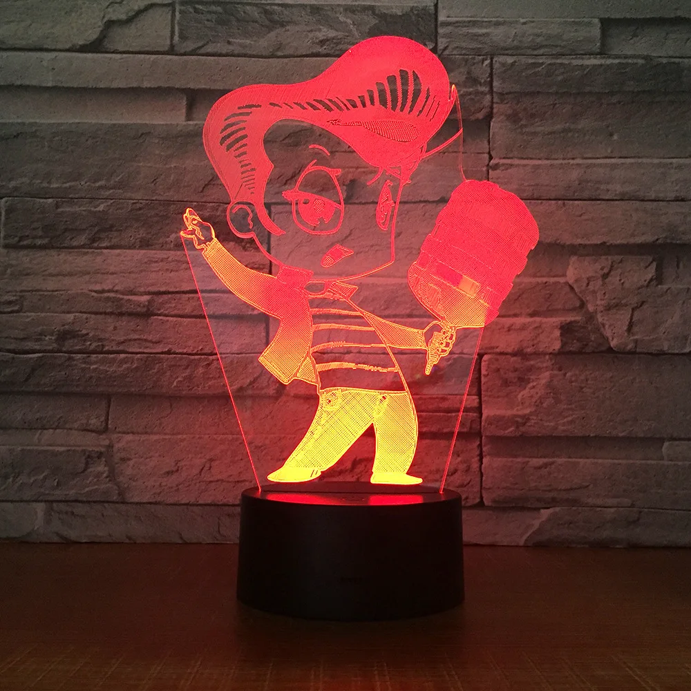 NINJA TURTLES 3D Acrylic LED 7 Colour Night Light Touch Table Desk Lamp Gift 