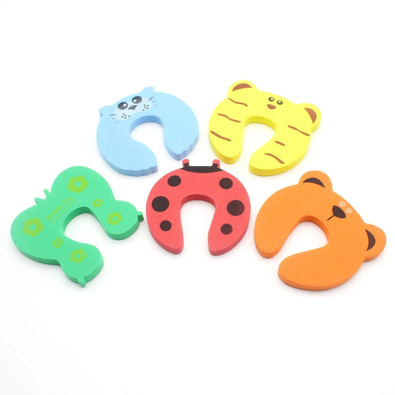 5Pcs/Set Cartoon Animal Foam Door Stopper Baby Finger Protect Door Holder Safety Locks Security Guard Door Knob Wall Protection - Цвет: Type F