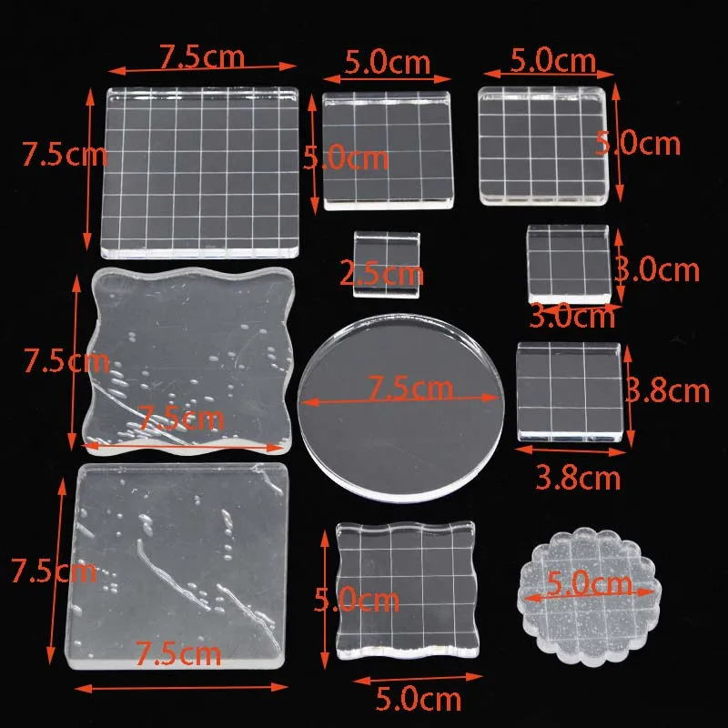 Прозрачный блок ручка штамповки акриловые прозрачные штамповочные блоки основные штамповочные инструменты для DIY Скрапбукинг/изготовление карт