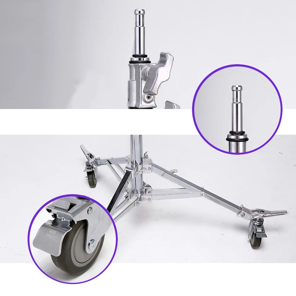 ALUMOTECH 10 Feet height Load 22 lbs Heavy Tripod stand with wheel For camera studio Moive
