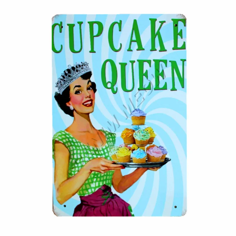 Colourful Delicious Ice Cream Vintage Metal Tin Sign Kitchen Bar Cake Shop Plaque Retro Iron Painting Poster Wall Art Decor WY67