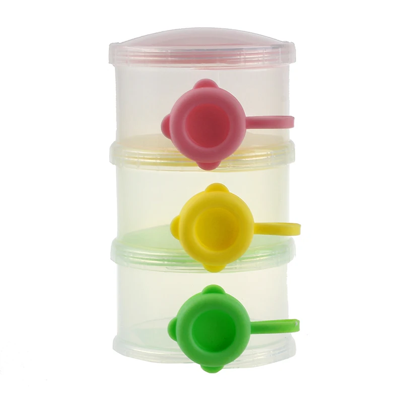 

Metering box of powdered milk with 3 compartments for baby child