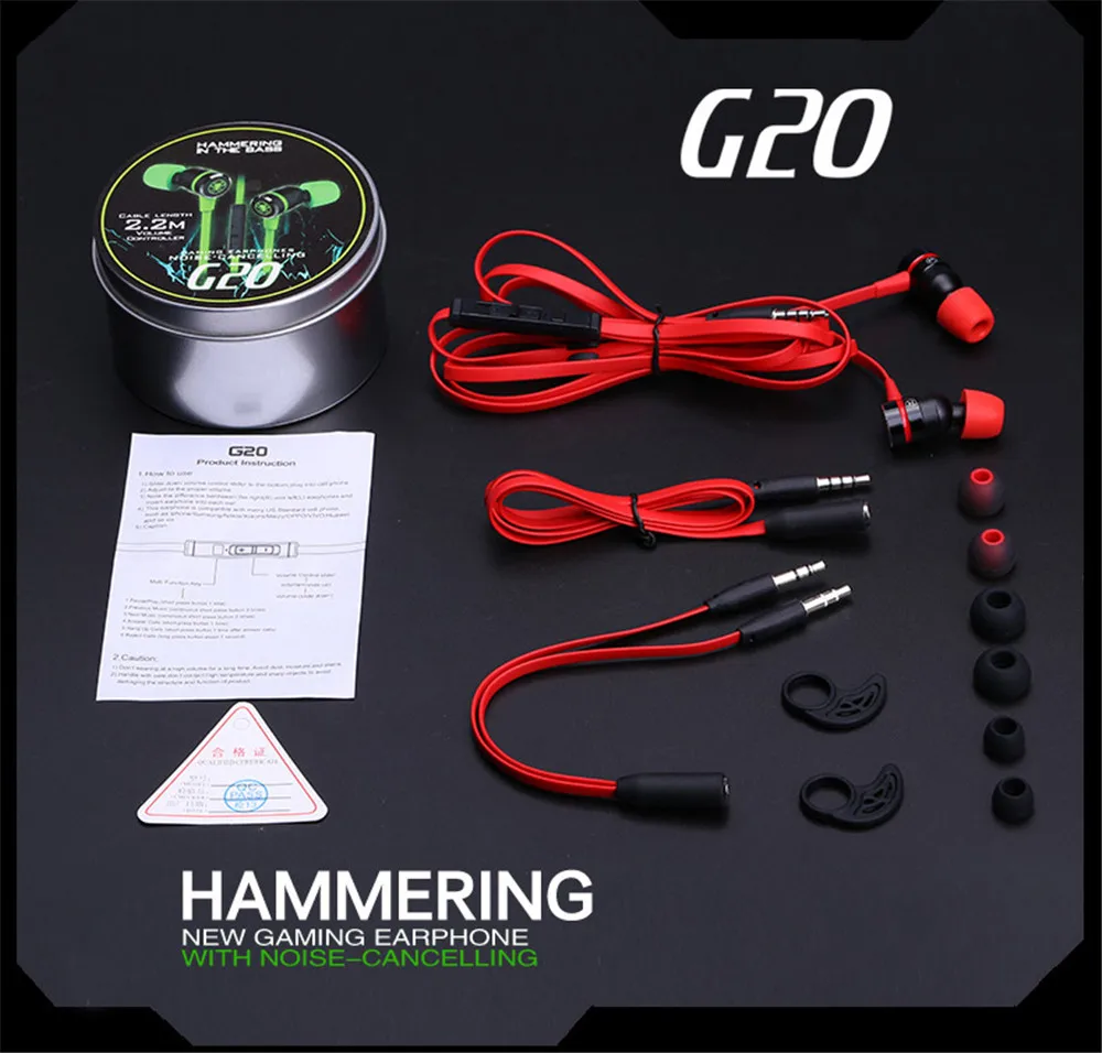 PLEXTONE G20 In-ear Earphone With Microphone Wired Magnetic Gaming Headset Stereo Bass Earbuds Computer Earphone For Phone Sport (20)