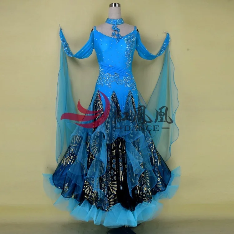 

High-end International Standard Ballroom Smooth Dance Competition Dress, /Ballroom Standard Tango Waltz Dance Dress