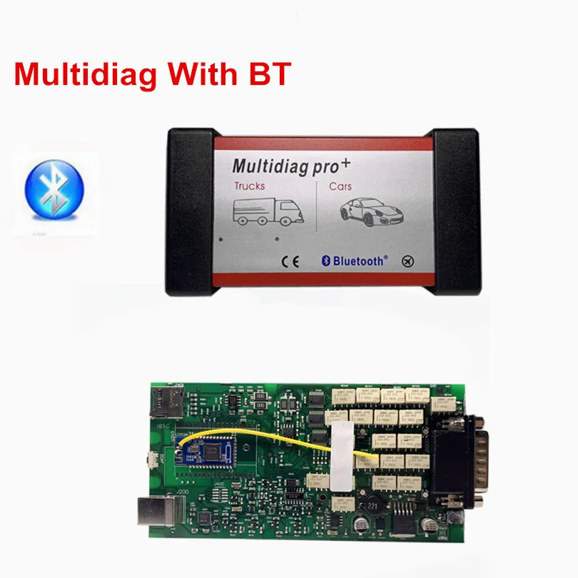 Новое поступление одиночный PCB Multidiag MVDiag 2016R1+ Keygen Bluetooth TCS Pro OBD2 диагностический сканер инструмент для автомобилей/грузовиков - Цвет: Multidiag bt