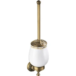 Antique Bronze Bathroom Accessory Set with Towel Shelf, Soap and Toilet Paper Holders (Toilet brush holder)