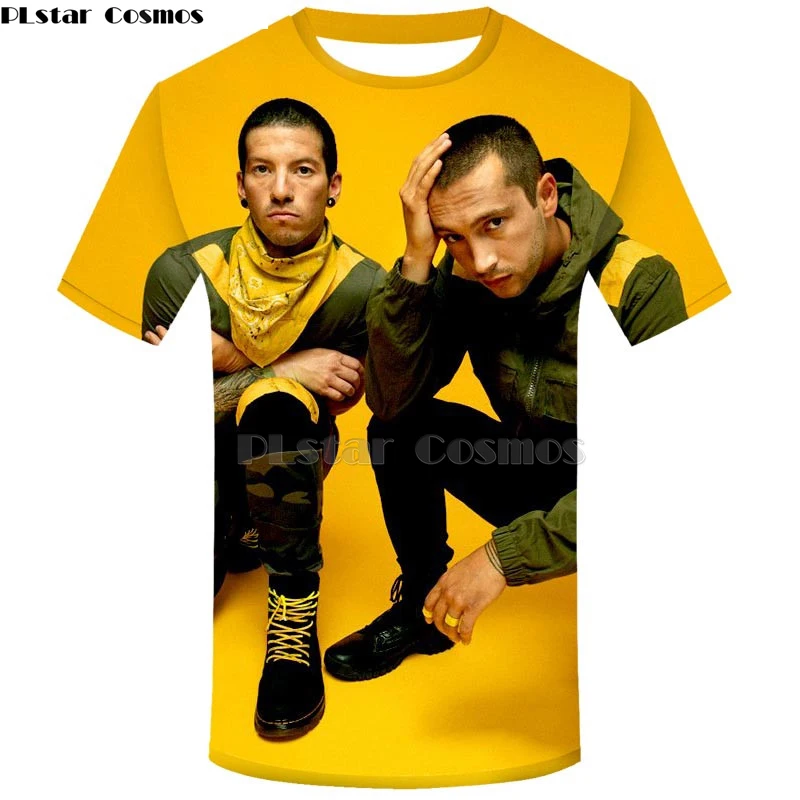 Twenty one pilots t shirt men 3D t shirt harajuku top hip hop man's T-shirt streetwear tops Fashionable mens clothing tshirt