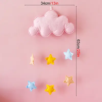 1 Pc Lovely Wool Felt Cloud Ceiling Crib Hanging Decoration