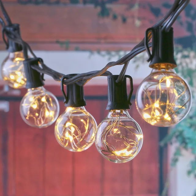 Us 29 99 Aliexpress Safety 12v 25ft G40 Globe String Lights With Clear Bulb Backyard Patio Vintage Bulbs Decorative Outdoor Garland