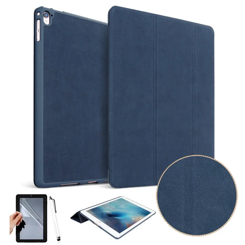 

Tablet Case For iPad Pro 10.5 2017 A1701 A1709 Ultra-thin PU Leather Smart Sleep/wake Stand Protec Cover+ Film+Stylus