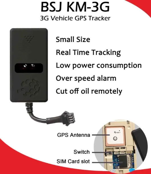 3G Vehicle GPS Tracking Device KM 3G Car Truck GPS Tracker Locator Geo