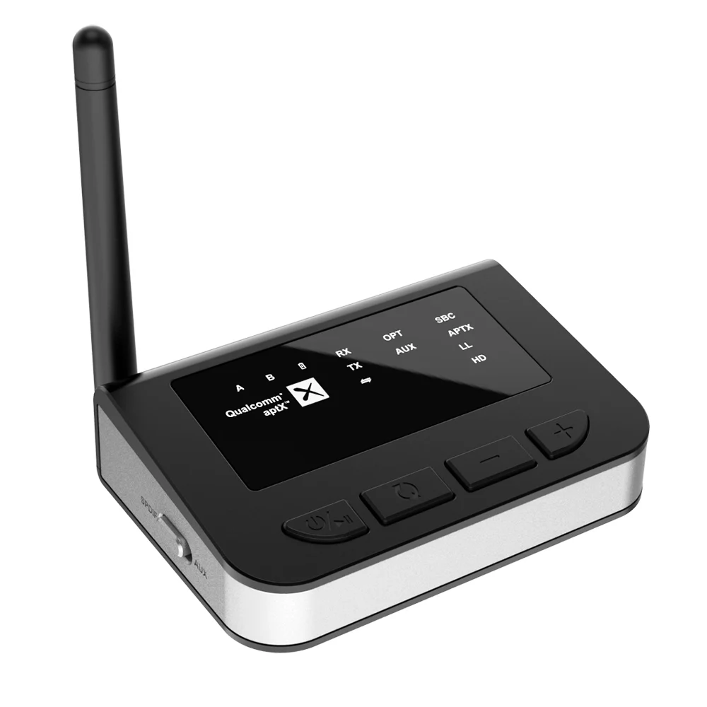 Silver Bluetooth 5,0 CSR8675 длинный диапазон 70 метров Aptx HD низкая задержка SPDIF оптический Aux передатчик приемник беспроводной домашний ТВ адаптер - Цвет: Silver