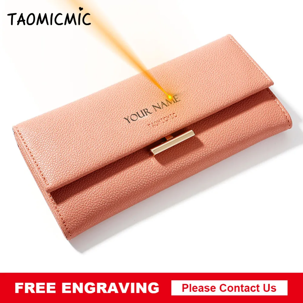 

Free engraving Women Long Clutch Wallet Large Capacity Walet Female Purse Lady Purses Phone Pocket Card Holder Carteras Wallets
