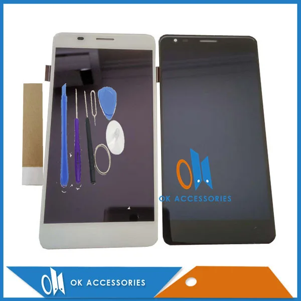 

100% Test 5.5 Inch For Wileyfox Spark X LCD Display+Touch Screen Digitizer Black White Color With Tools Tape 1PC/Lot
