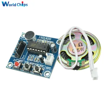 

ISD1820 Recording Module Voice Playback Module Mic Sound Audio Telediphone Board With Microphones + Loudspeaker for Arduino 3-5V
