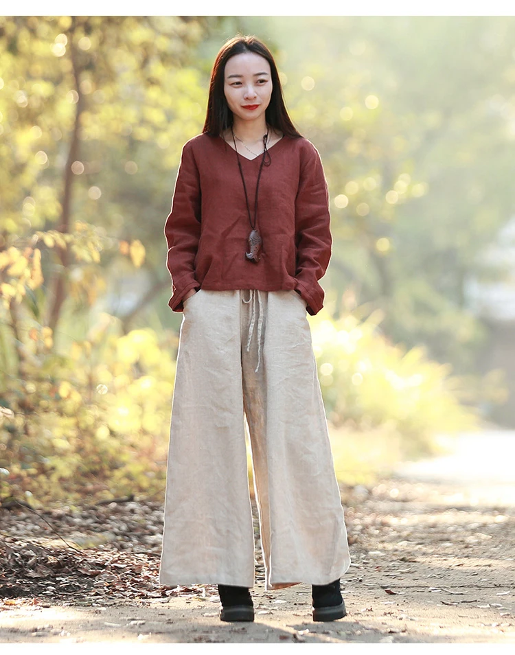 7257 wide leg pants elastic waist (10)