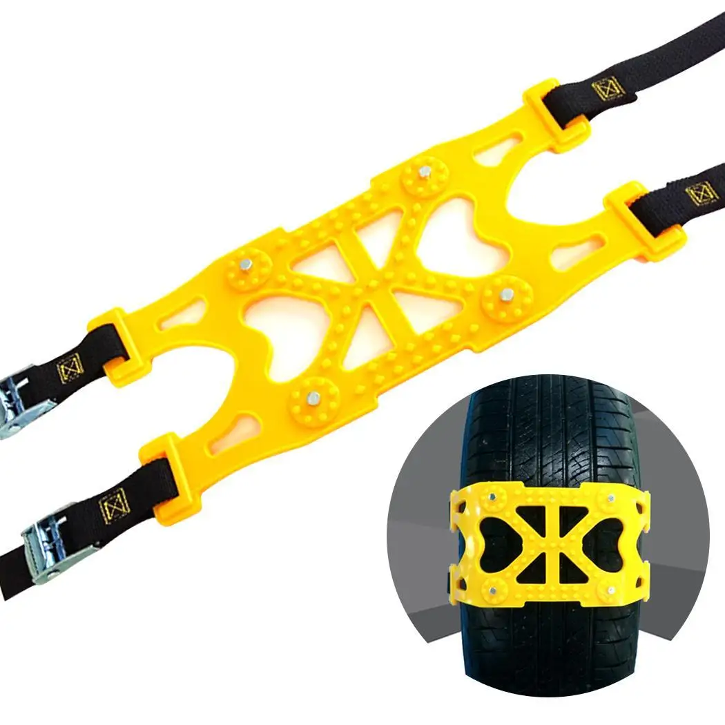 

Winter Car Easy Installation Snow Wheel Chain Tire Yellow Anti-skid Belt