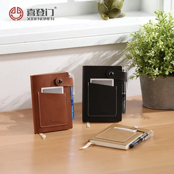 

9 colours mini A7 pocket PU leather notebook portable stationery note book diary agenda journal notepad office business gifts