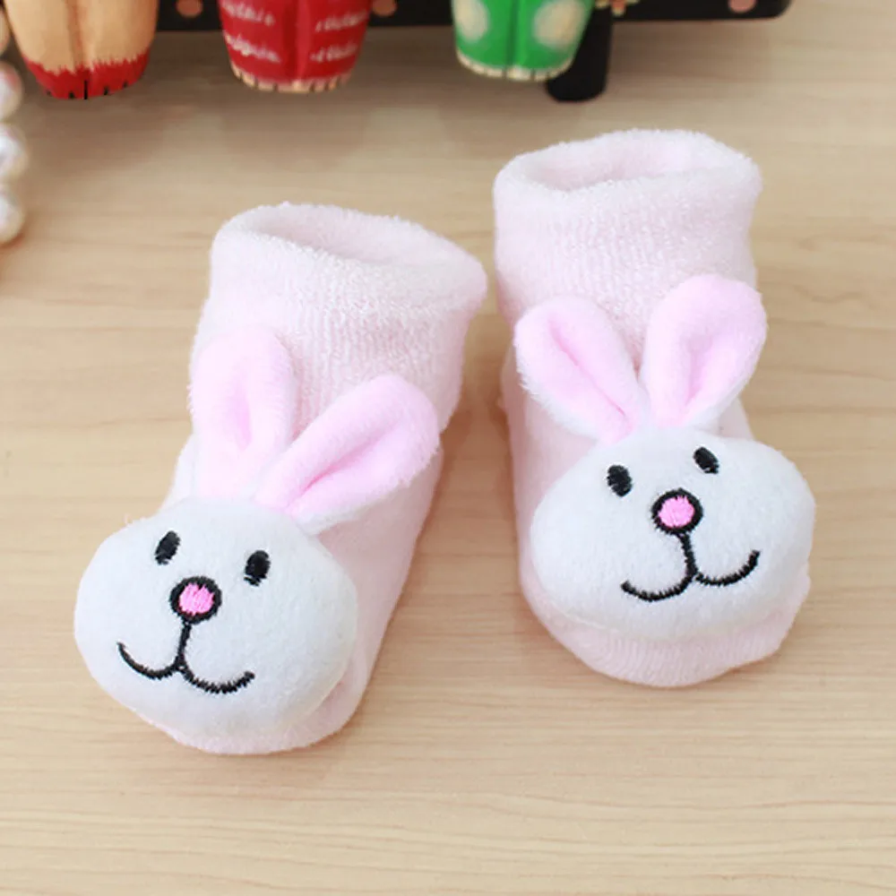 Cute Cartoon Newborn Baby Socks calcetines Kids Baby Girls Boys Anti-Slip Winter Warm Socks Slipper Shoes Boots meias