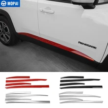 MOPAI ABS Car Body Door Side Molding Decoration Cover Trim Stickers for Jeep Renegade 2015 Up Exterior Accessories Car Styling