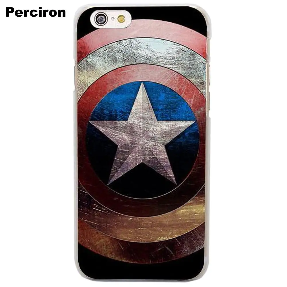 Мстители Капитан Америка щит Железный человек для Apple iPhone 4 4S 5 5C SE 6 6S 7 8 Plus X LG G3 G4 G5 G6