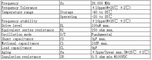 50 шт. 2520 26 МГц 26,000 10ppm 9pF smd Кварцевый резонатор с украшением в виде кристаллов