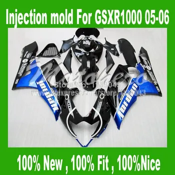 

100%Fit injection mold Blue black for K5 SUZUKI GSXR 1000 2005 2006 GSX-R1000 GSXR1000 K5 05 06 motorcycle fairing kits #pp66