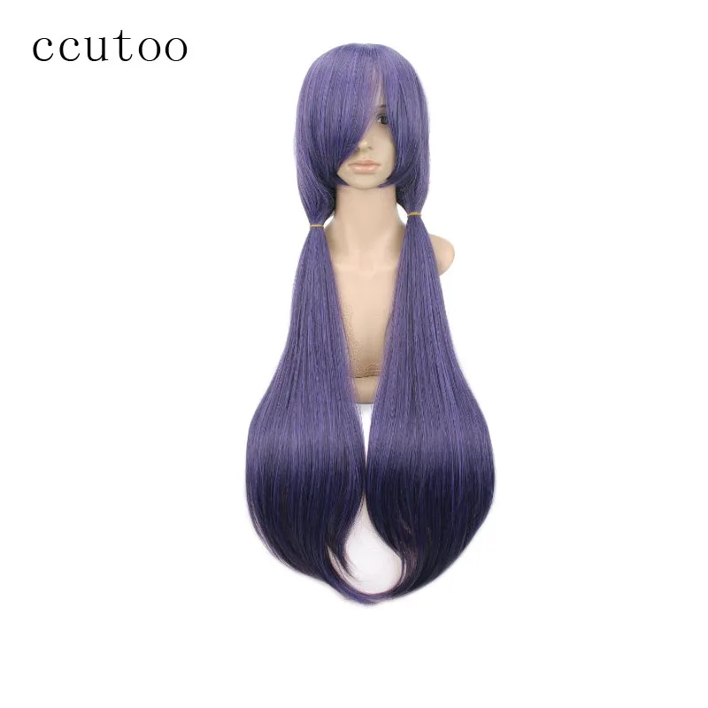 Ccutoo 3" фиолетовый черный микс длинные прямые Стильные синтетические волосы Love live! Нодзоми тодзё Косплэй парик