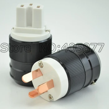 

Red copper AU Power cord plug Australian Power connector Chinese power plug for DIY power cable