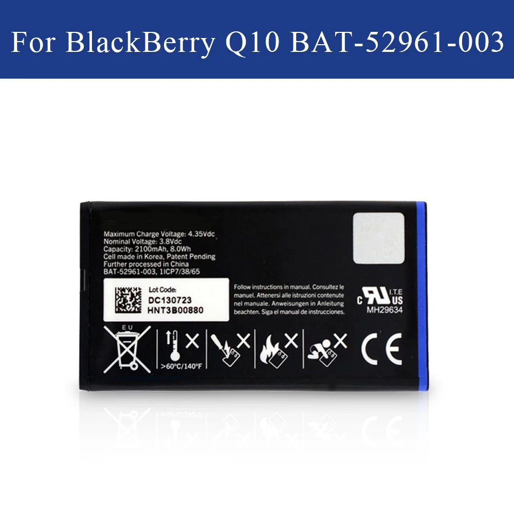 

New Spare Battery NX1 N-X1 NX-1 For BlackBerry Q10 Q10 LTE Q10 LTE SQN100-1 BAT-52961-003 2100mAh