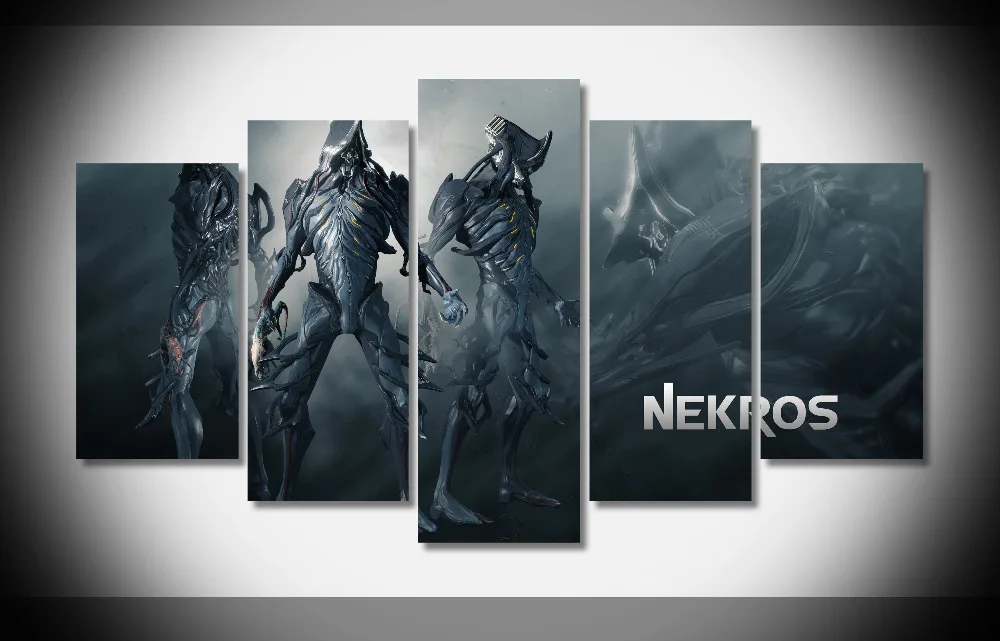 

6777 NEKNORS WARFRAME warrior shooter robot Poster canvas framed gallery wrap - gallery wrap art print home canvas decor