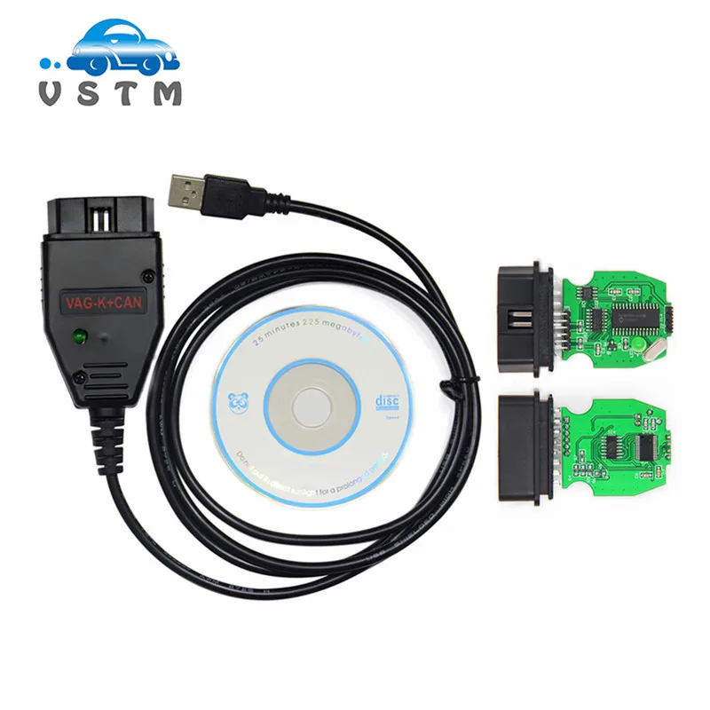 Диагностический интерфейсный кабель VAG K + CAN Commander 1 4 OBDII диагностический USB Vag Full V1.4