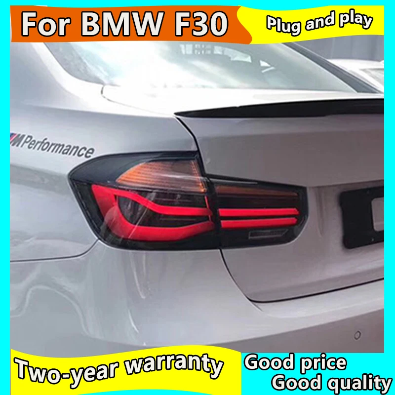 Для BMW F30 F35 светодиодный задний фонарь 2013 2014 2015 2016 2017 красный Копченый черный